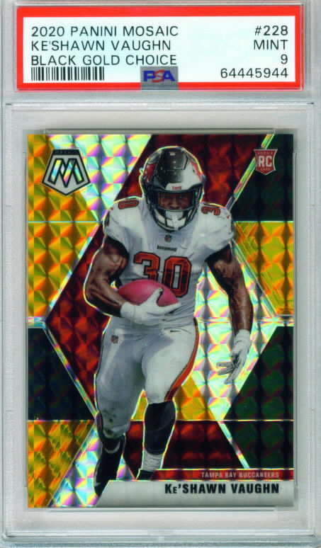 2020 Panini Mosaic Rookie Black Gold #228 KE'SHAWN VAUGHN